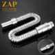 ZAP 1/4 inch PVC Chrome Finish Flexible Hose Pipe for Bathroom Wash Basin & Kitchen Sink