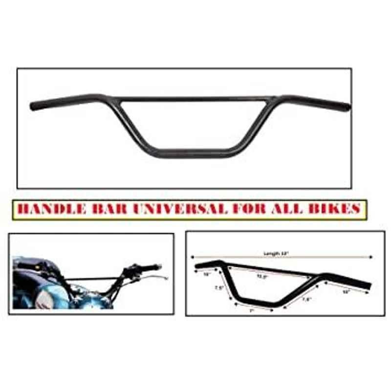 AOW Universal Customized Handle Bar/Handlebar Black Pipe/Rod BLk-10Universal for All Bikes