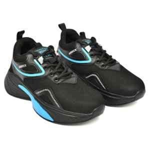 Ambrick 60BL Mesh Black & Blue Steel Toe Industrial Safety Shoes with Air Mix Sole for Men, Size: 9