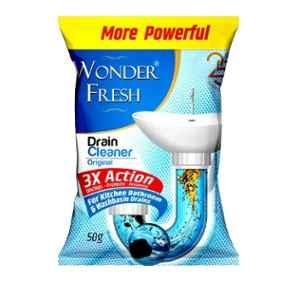 DeoDap 50g Pipe Safe Drain Cleaning Powder for Clogged Sinks & Pipes (Pack of 20)