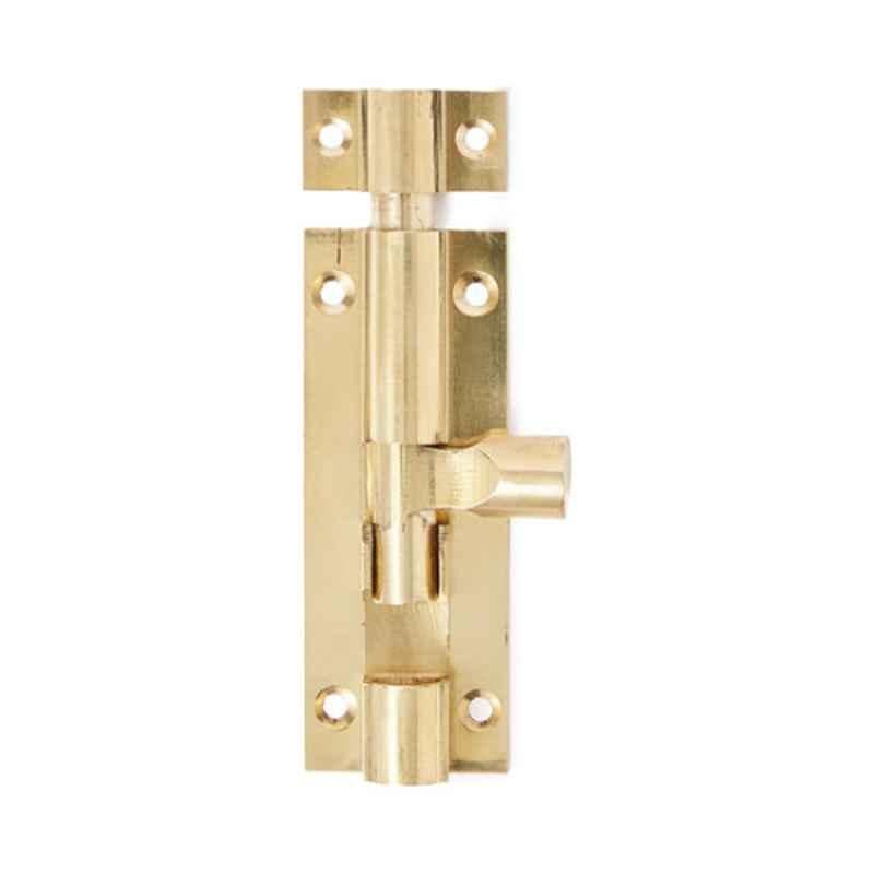 1/2x4 inch Gold Brass Tower Bolt