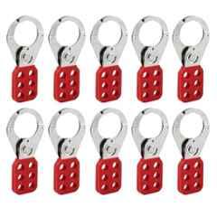 Loto 6 Hole Mild Steel Red Lockout Hasp, ILP-VCHP10 (Pack of 10)