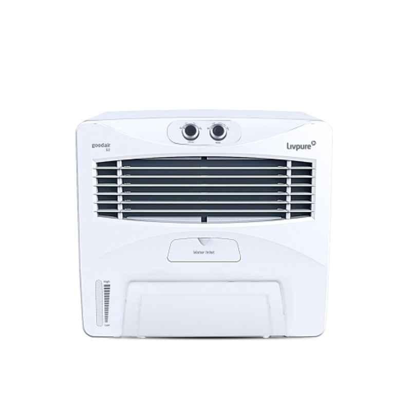 Livpure Goodair 52 190W 52 Litre Plastic White Window Air Cooler with Wood Wool Pads Cooling & 1 Year Warranty, L190WBGRR