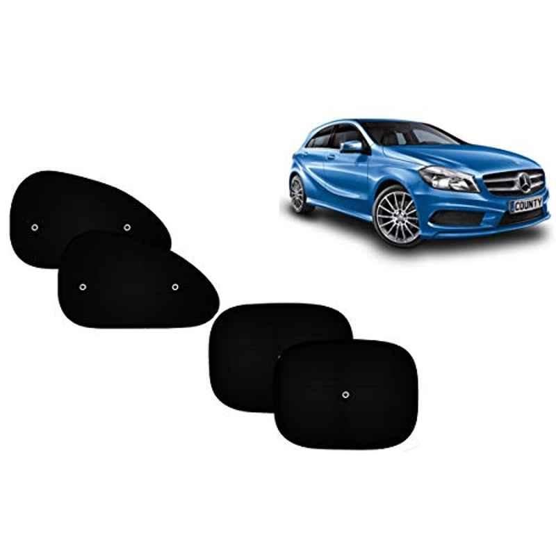 Auto Pearl 4 Pcs PVC & Mesh Black Window Side Sun Shade Set for Audi A180