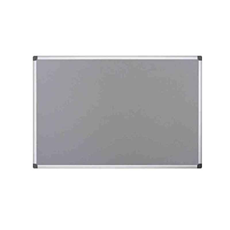 Bi-Office 60x45cm Grey Felt Aluminium Frame Notice Board, FA0242170