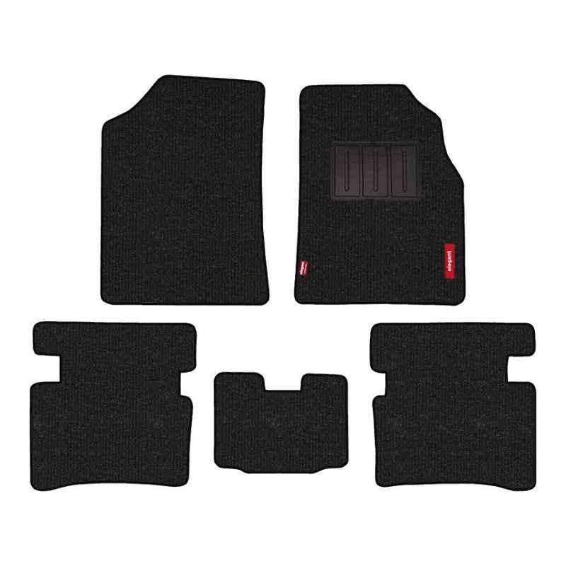 Elegant Carry 5 Pcs Polypropylene Black Carpet Car Floor Mat Set for Hyundai Xcent
