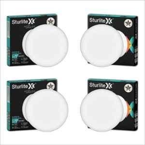 Sturlite Lexxo 8W 800lm Cool White Round LED Surface Light (Pack of 4)