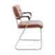 Da Urban Homy Brown Fabric & Foam Medium Back Study Chair with Arms