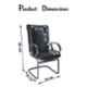RW Rest Well RW-127 Max Creta Faux Leather & Metal Black Visitor Chair