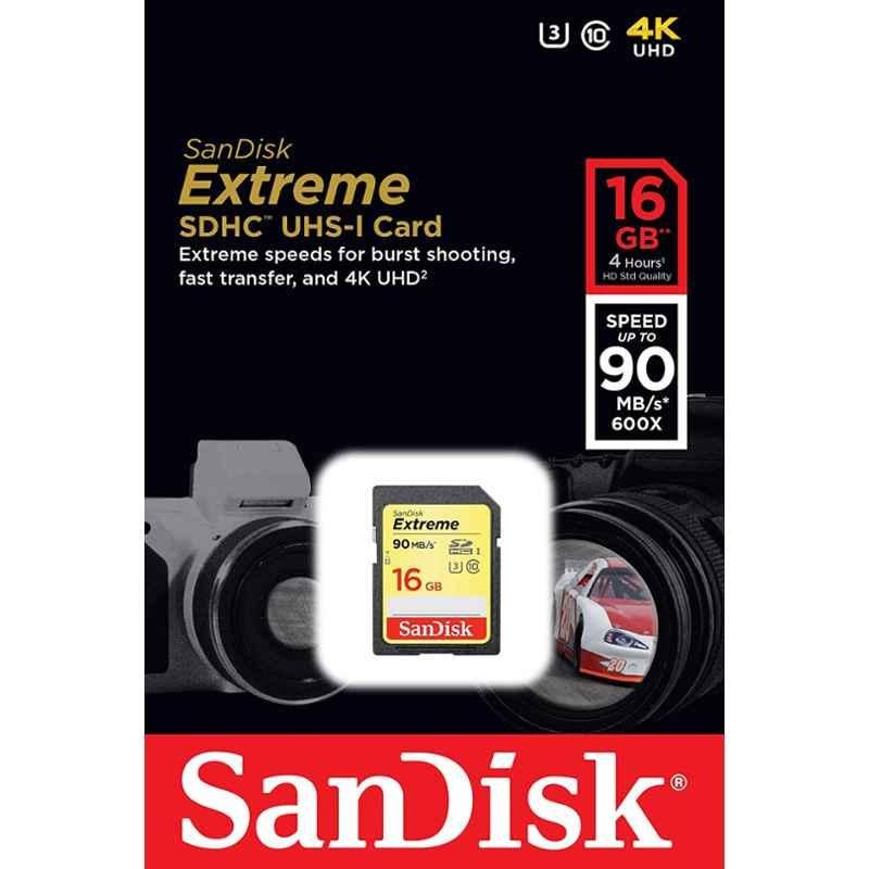 Sandisk 16GB SDHC Memory Card, SDSDXNE-016G-GNCIN