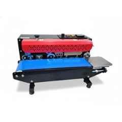 Universal Seal FR-900M 500W Metal Black & Blue Mini Continuous Band Sealing Machine with Conveyor