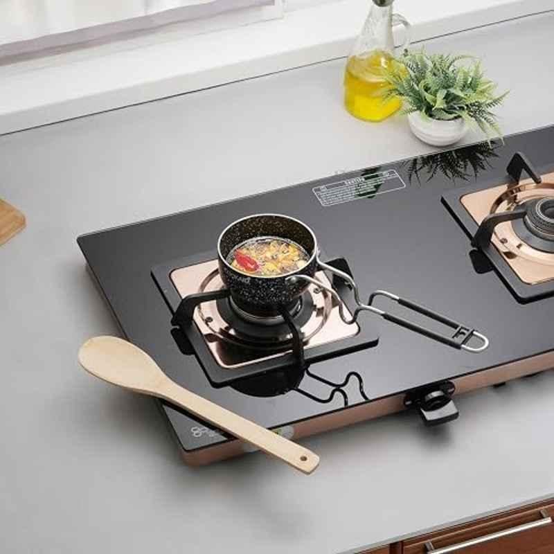 Cookaid Neo 0.4 Litre 11cm Aluminium Black Non Stick PTFE Coated Tadka Pan, CKD-NS-TP10-15