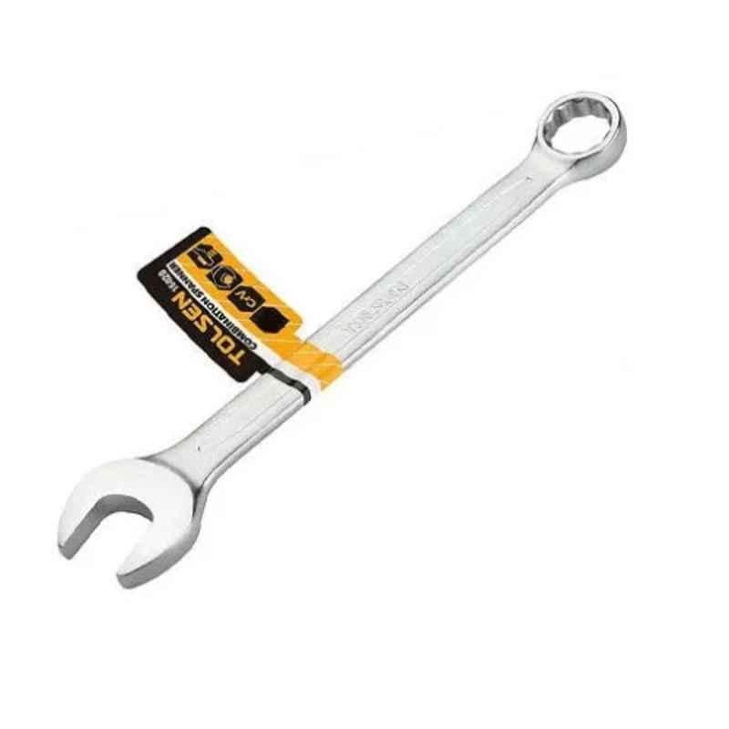 Tolsen 3/4 inch Chromium Vanadium Steel Mirror Finish Industrial Combination Spanner, 15469