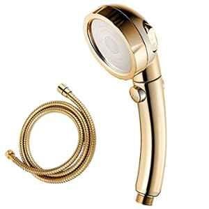 ZAP ABS Gold Plated Detachable Handheld Shower with Hand Spray, 1.5m Long Hose & Shower Stand