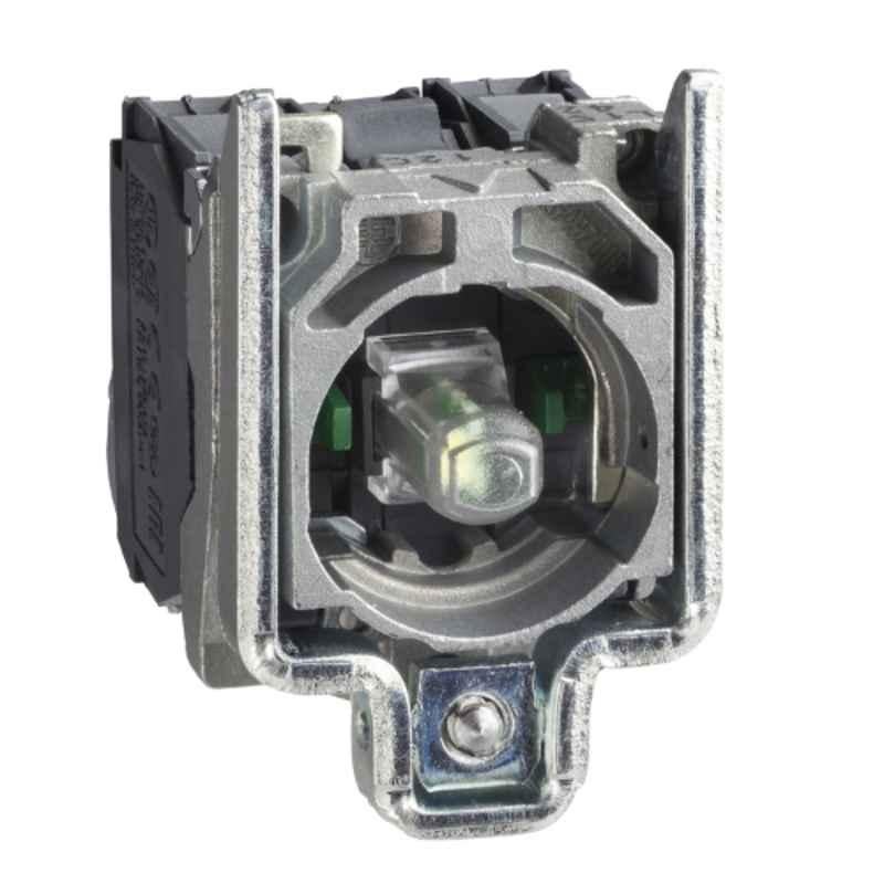 Schneider Zamak 110-120 VAC Green Light Block with Body Fixing Collar, ZB4BW0M33