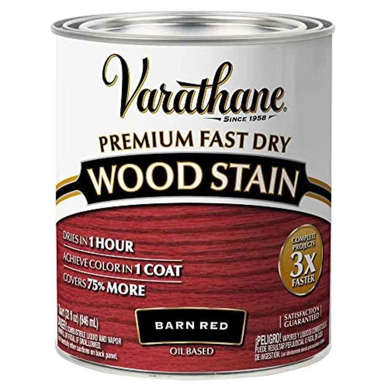Varathane 32 Fl.oz Barn Red Premium Fast Dry Wood Stain, 307414
