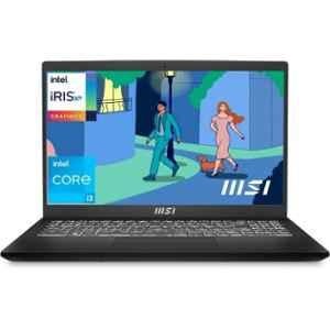 MSI B12MO-613IN Modern 15 Classic Black Thin & Light Laptop with Intel Core i3 12th Gen 1215U/8GB/512GB SSD/Windows 11 Home & 15.6 inch Display, 9S7-15H112-613