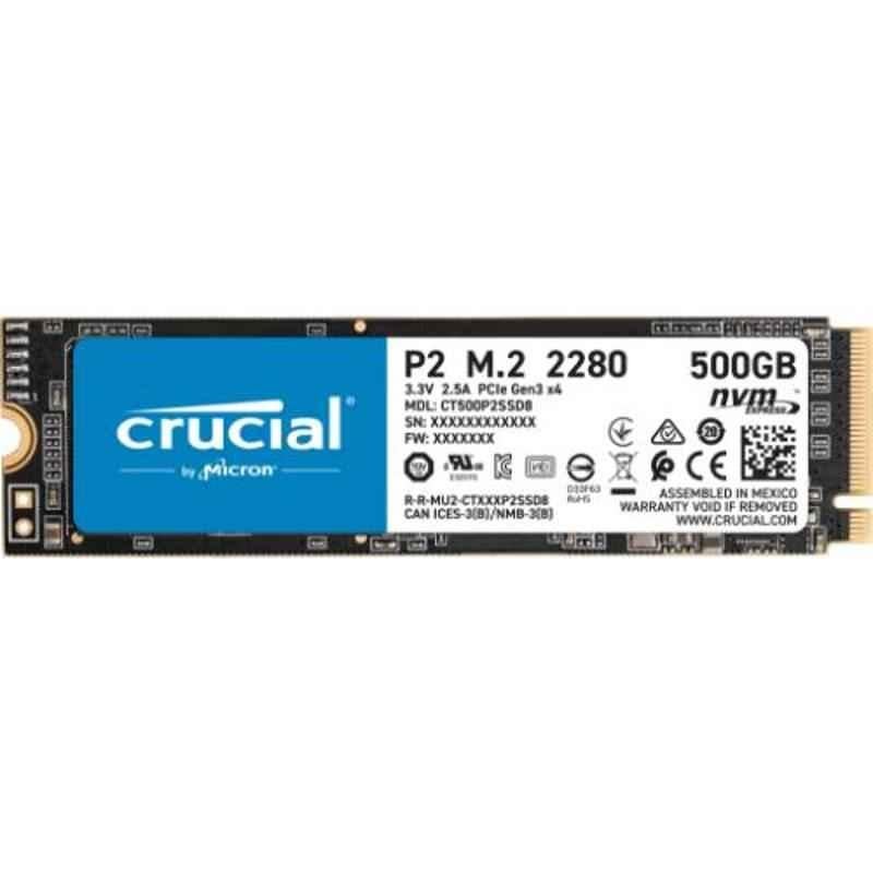 Buy Crucial P2 500GB 500 GB 3D NAND NVMe PCIe M.2 SSD Online At