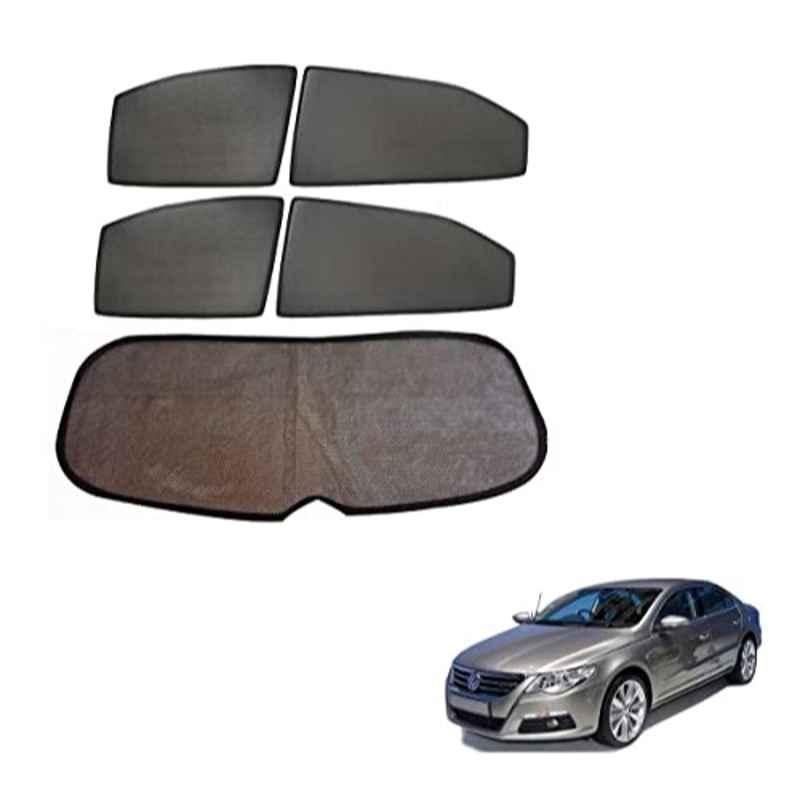 Kozdiko 5 Pcs Mesh Black Fixed Window & Rear Sun Shades Set for Volkswagen Passat