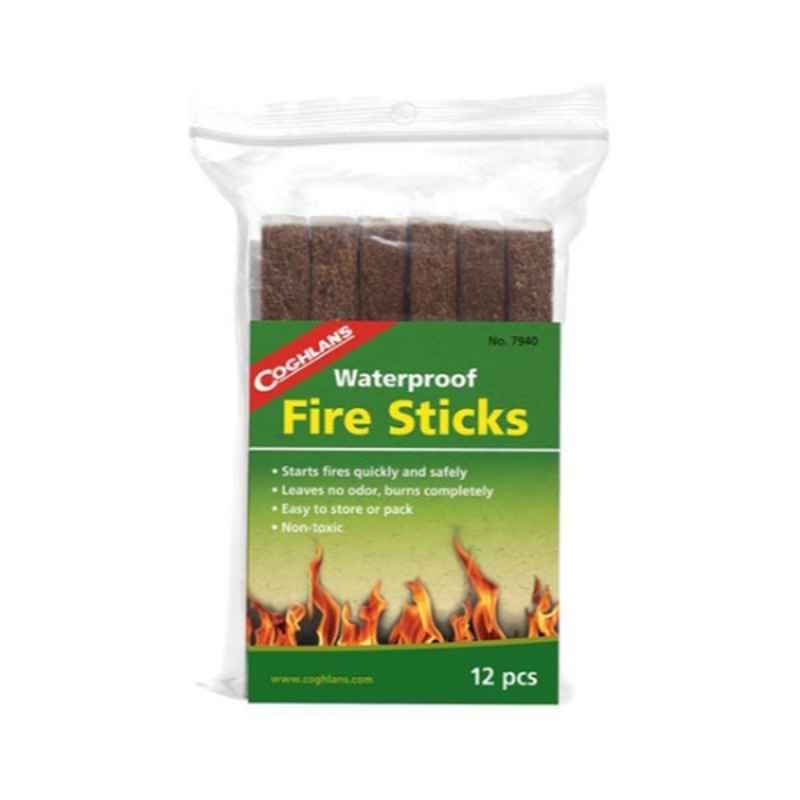 Coghlans 12Pcs 89334 Brown Waterproof Fire Stick Set