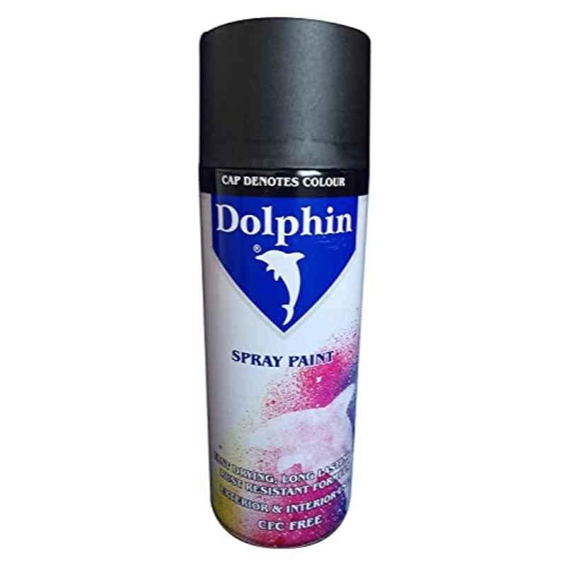 Dolphin 400ml Spray Black Matt Industrial Garage Automobiles Paint