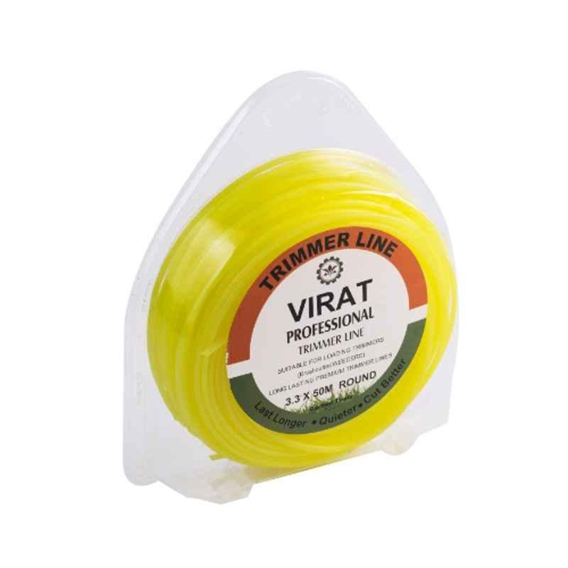 Virat TLYR3350 3.3mmx50m Yellow Round Professional Trimmer Line for Brush Cutter