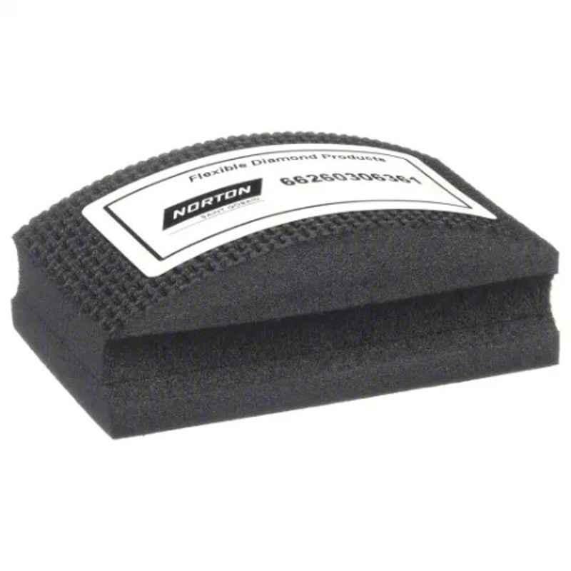 Norton 3-1/2x2-1/8 inch 120 Grit Black Diamond Sanding Hand Pad, 1RDH9