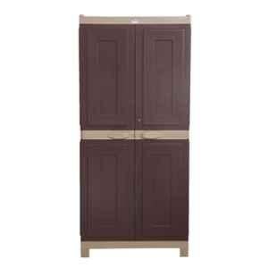 Supreme Symphony Globus Brown & Dark Beige Full Size Storage Cupboard