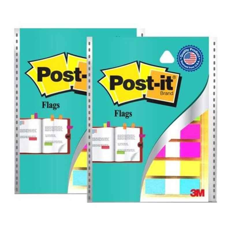 3M Post it 12.5x43.7mm 5 Color Flag, (Pack of 2)