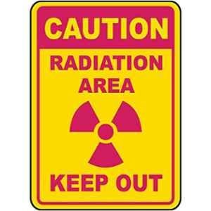 Color World Express Vinyl Self Adhesive Radiation Area Keep Out Warning Signage Sticker