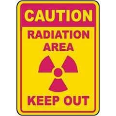 Color World Express Vinyl Self Adhesive Radiation Area Keep Out Warning Signage Sticker