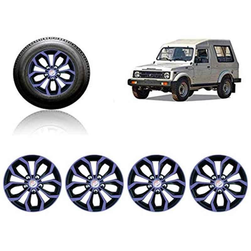 Auto Pearl 4 Pcs 15 inch ABS Violet & Black Car Wheel Cover Set for Maruti Suzuki Gypsy