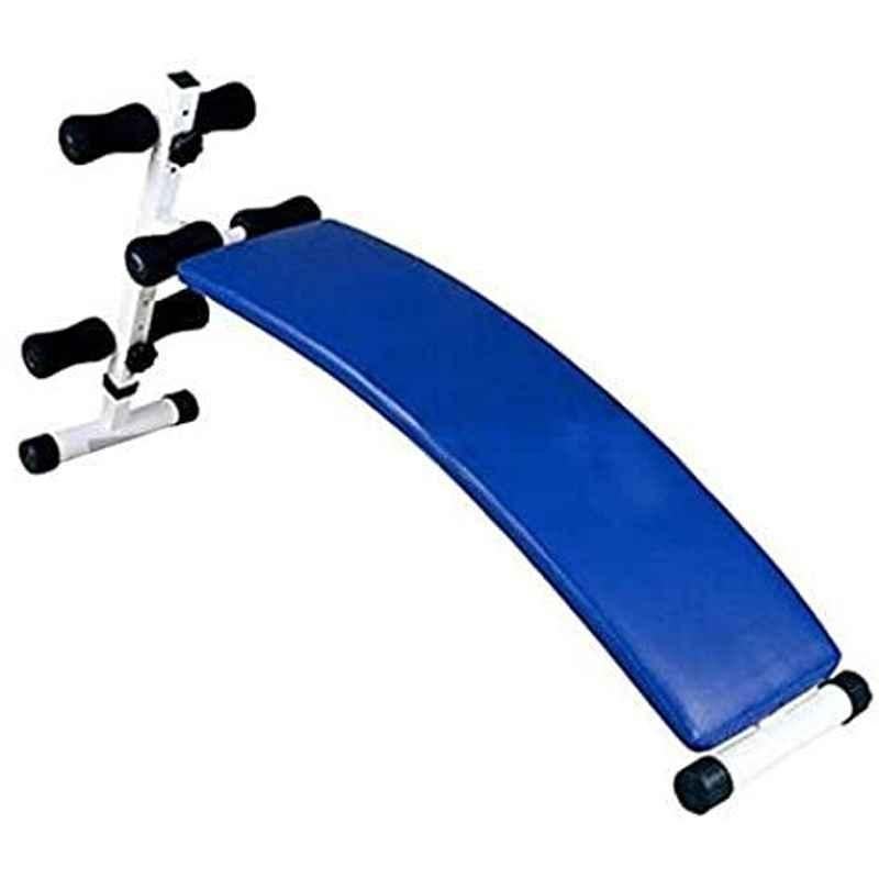 Spanco Blue & Silver Abdominal Board (with 125kg Holding Capacity), Waist Reducer, Body Shaper Trimmer for Reducing Your Waistline & Burn Of Extra Calories, Arm Exercise, Tummy Fat Burner, Body Building Training, Abdominal Exerciser Fitness Equipment