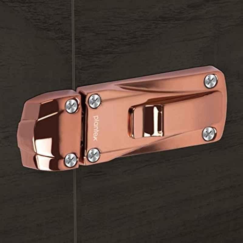 Plantex Heavy Duty Door Stopper/Door Latch for Main Door/Baby Latch Lock for Home and Office Doors 205 Rose Gold