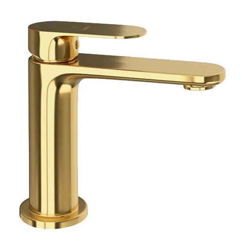 Jaquar Opal Prime Full Gold	 Single Lever Basin Mixer with 450mm Braided Hose, OPP-GLD-15011BPM