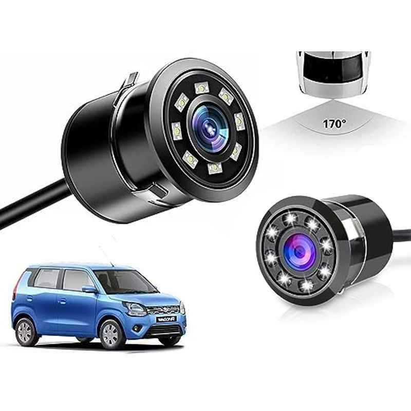Auto Pearl 8 LED Black Waterproof & Shockproof HD Night Vision Car Reverse Parking Camera for Maruti Suzuki WagonR (2019-2020)