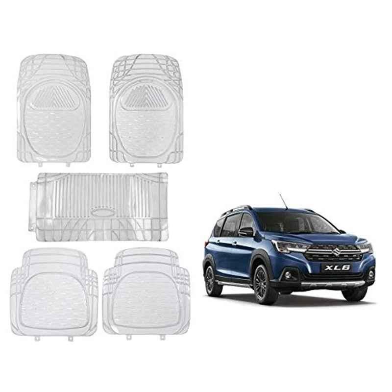 Kozdiko Rubber & PVC 6205 Clear Car Foot Mat Set for Maruti Suzuki XL6