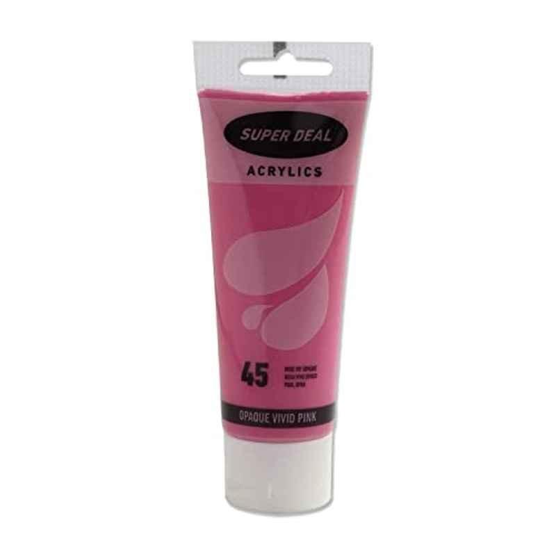 Super Deal 75ml Opaque Vivid Pink Acrylic Color Paint Tube, SD 4212-45