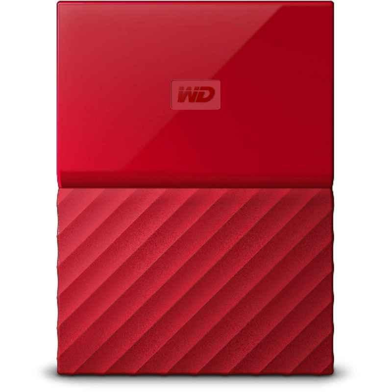 WD My Passport 2TB Red Thin Portable External Hard Drive, WDBS4B0020BRD-WESN