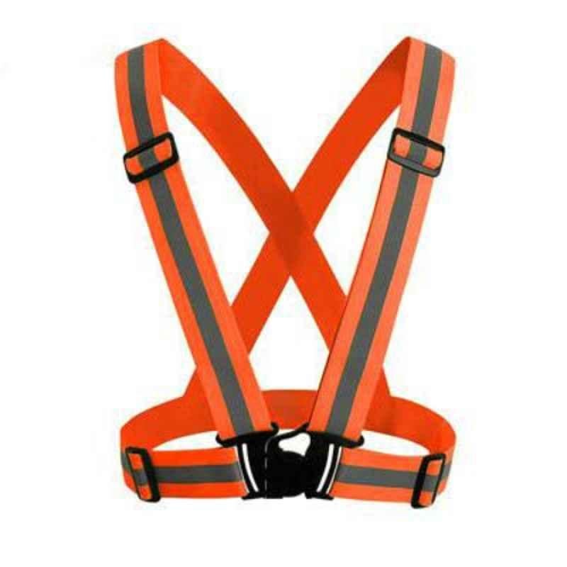 Orange Adjustable Reflective Vest Belt For Safety with High Visibility