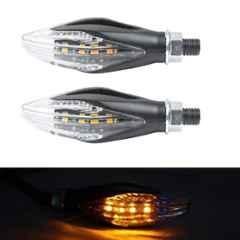 AllExtreme EXTSLB2 2 Pcs Amber & Multicolour Bullet Style Turn Signal Side Indicator Light Set for Bikes