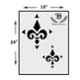 Kayra Decor 16x24 inch PVC Damask Wall Design Stencil, KHS254