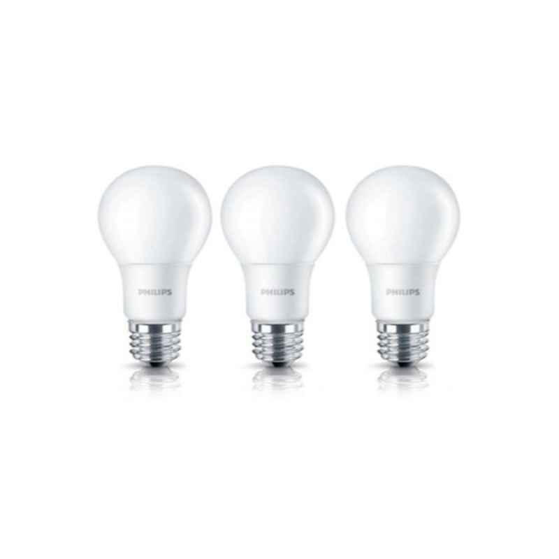 Philips 3Pcs 170-240V Warm White LED Bulb Set, LEDB60W3PKWW
