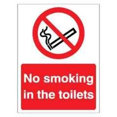 SUNSIGNS 100x150mm Vinyl & ACP Sheet No Smoking in the Toilets Signage, SS0226VNLM3HPIFAD