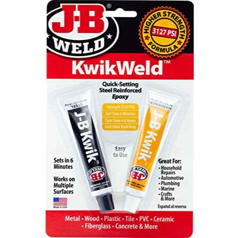 J-B Weld KwikWeld 2 Oz Dark Grey Quick Setting Steel Reinforced Epoxy, 8276