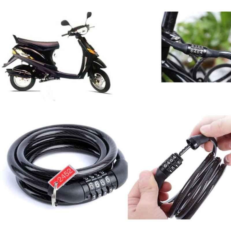 Auto Pearl PVC & Plastic Black Combination Cable Lock for Spirit, 499