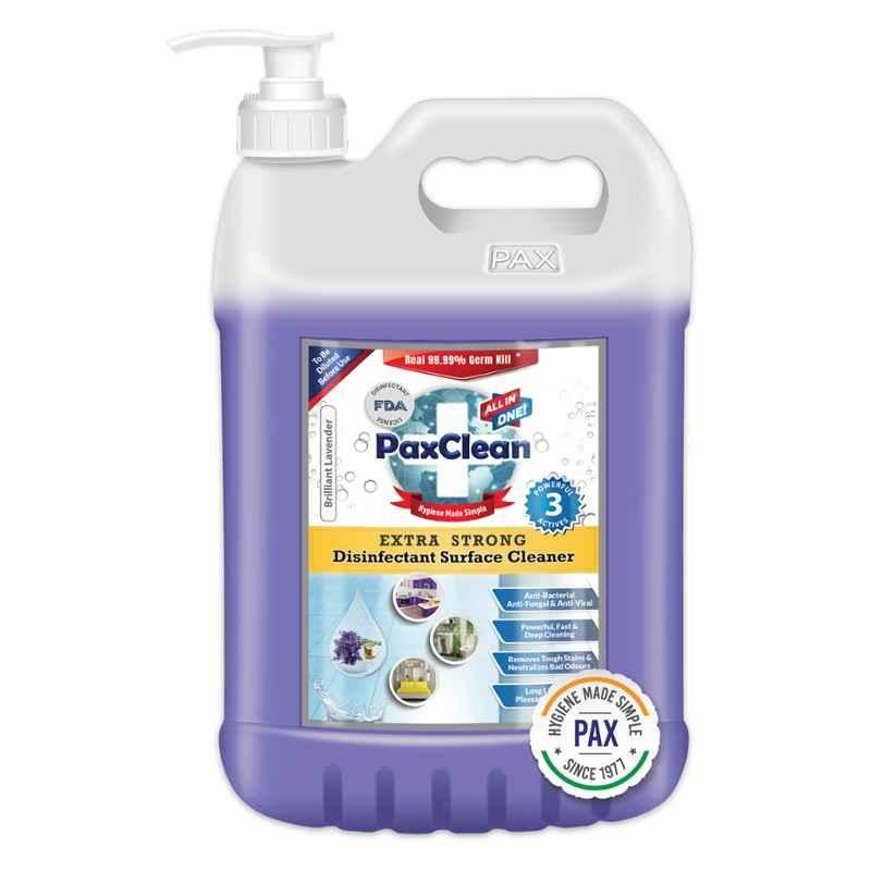 Paxclean All In One 5L Brilliant Lavender Extra Strong Disinfectant Surface Cleaner with Pump