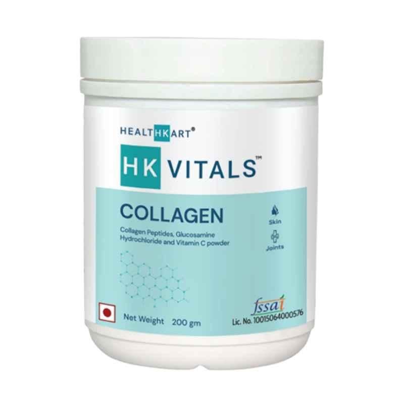 HealthKart 200gm Collagen with Hydrolyzed Collagen, Glucosamine, Vitamin C for Hair, Skin & Joints