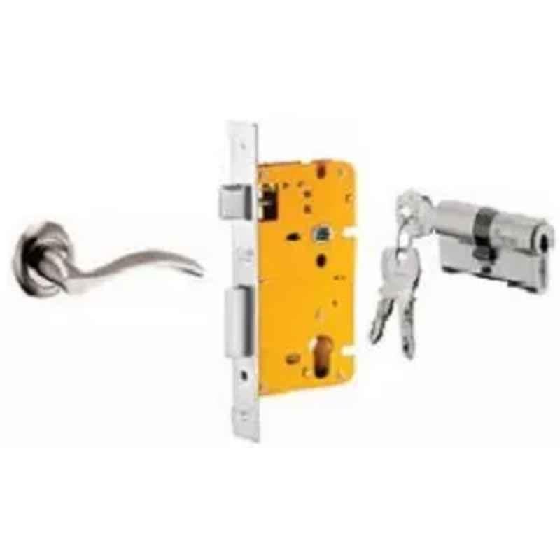 Dorset ML Series Serena 60mm Stainless Steel Silver Chrome Finish Door Handle Lock Set with Both Side Key Cylinder, ML SER OR