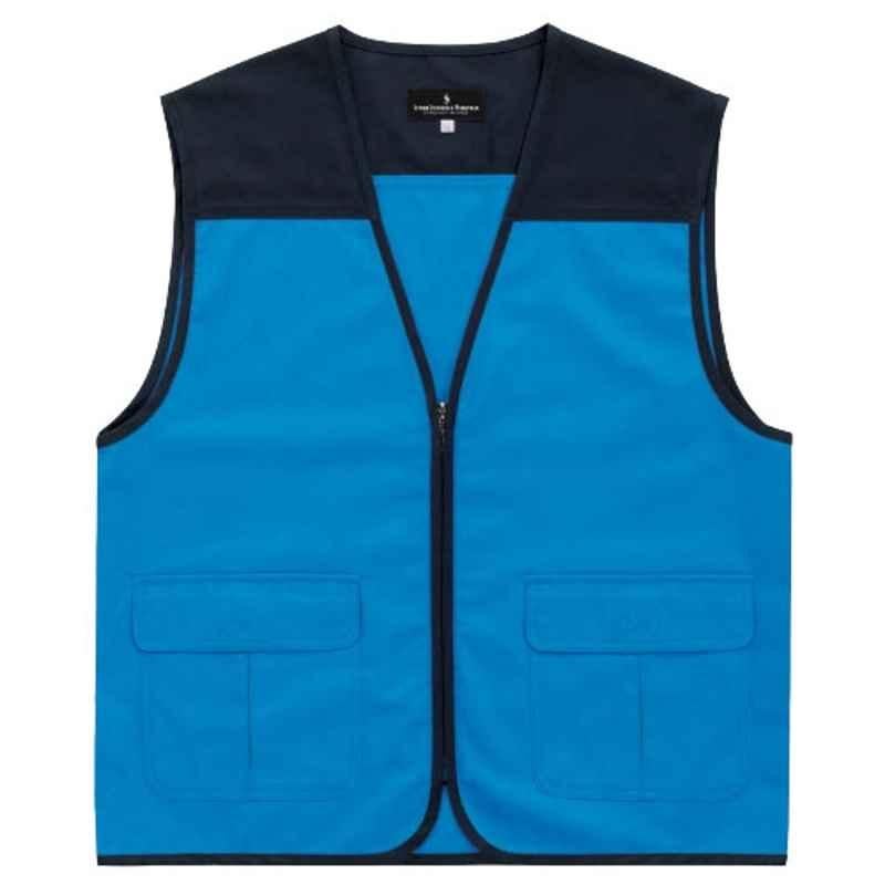 Superb Uniforms Cotton Navy & Royal Safety Jacket, SUWVJ/NRy/01, Size: 2XL